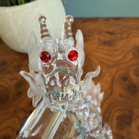 Swarovski 1997 The Dragon Fabulous Creatures Crystal Figurine W/ Box & Paperwork - Picture 7 of 10